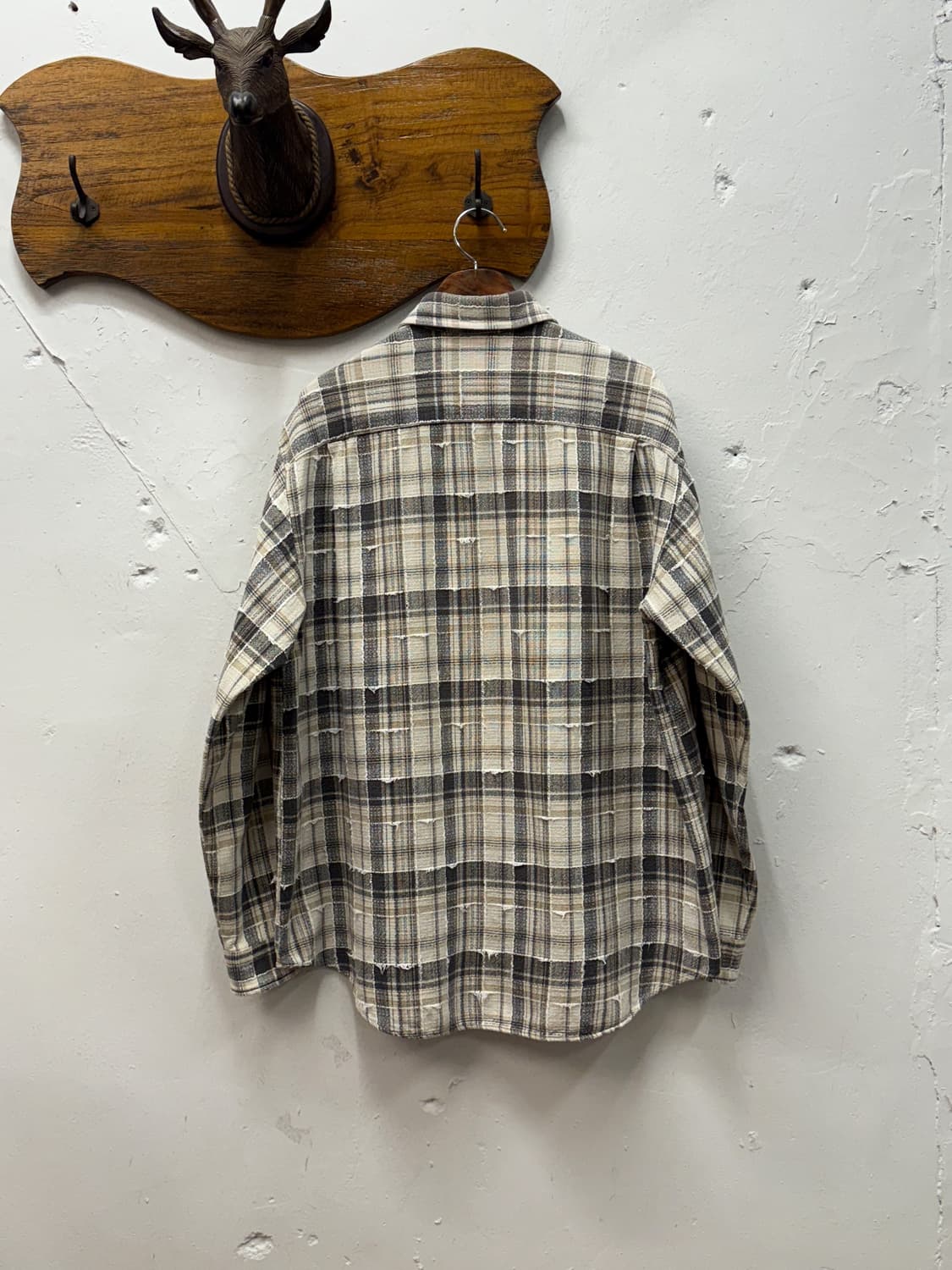 L) 90s JAPAN McGREGOR Textured Plaid Fla 상품이미지4