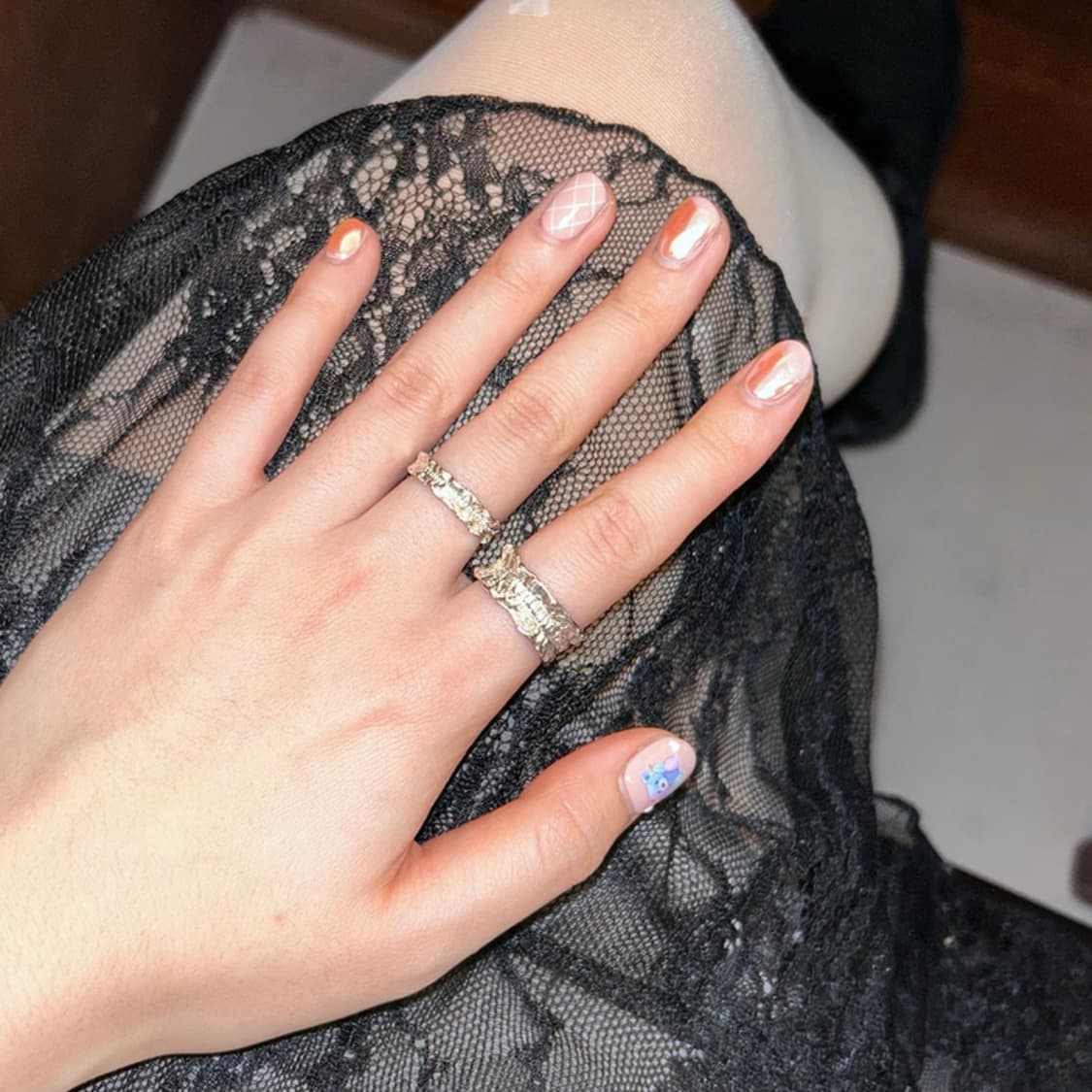 (Silver925)다니 레이스 링 12.5호 실버 반지 은반지 상품이미지4