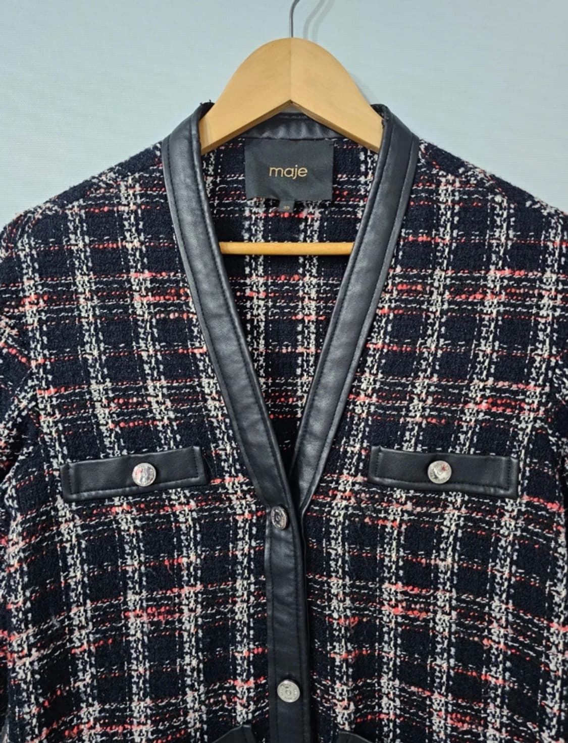 마쥬 트위드 자켓 블랙 ~55 상품이미지1