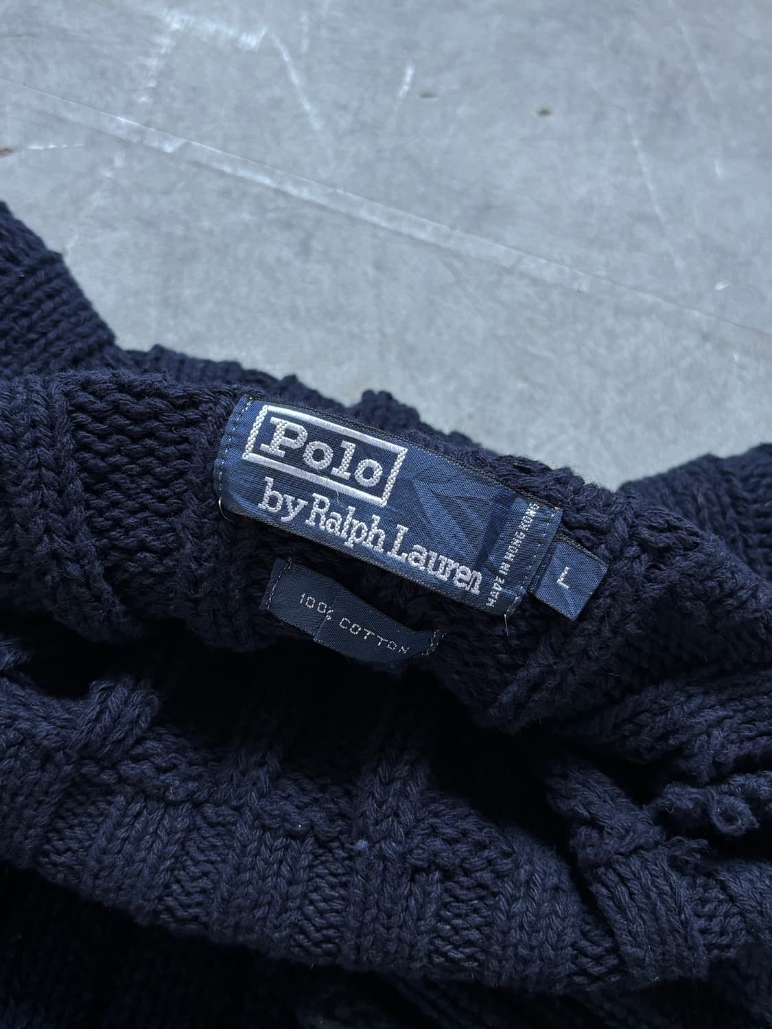 Polo 폴로 랄프로렌 90s 헤비 코튼 네이비 터틀넥 스웨터 상품이미지5