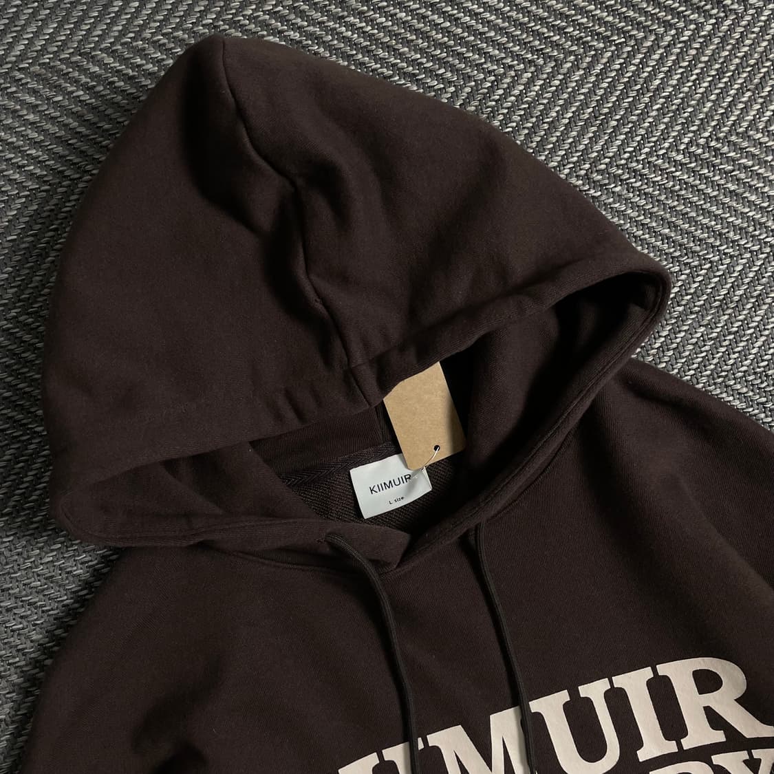 KIIMUIR 레터링 빅로고 박시핏 후드 티셔츠y 4997 상품이미지4