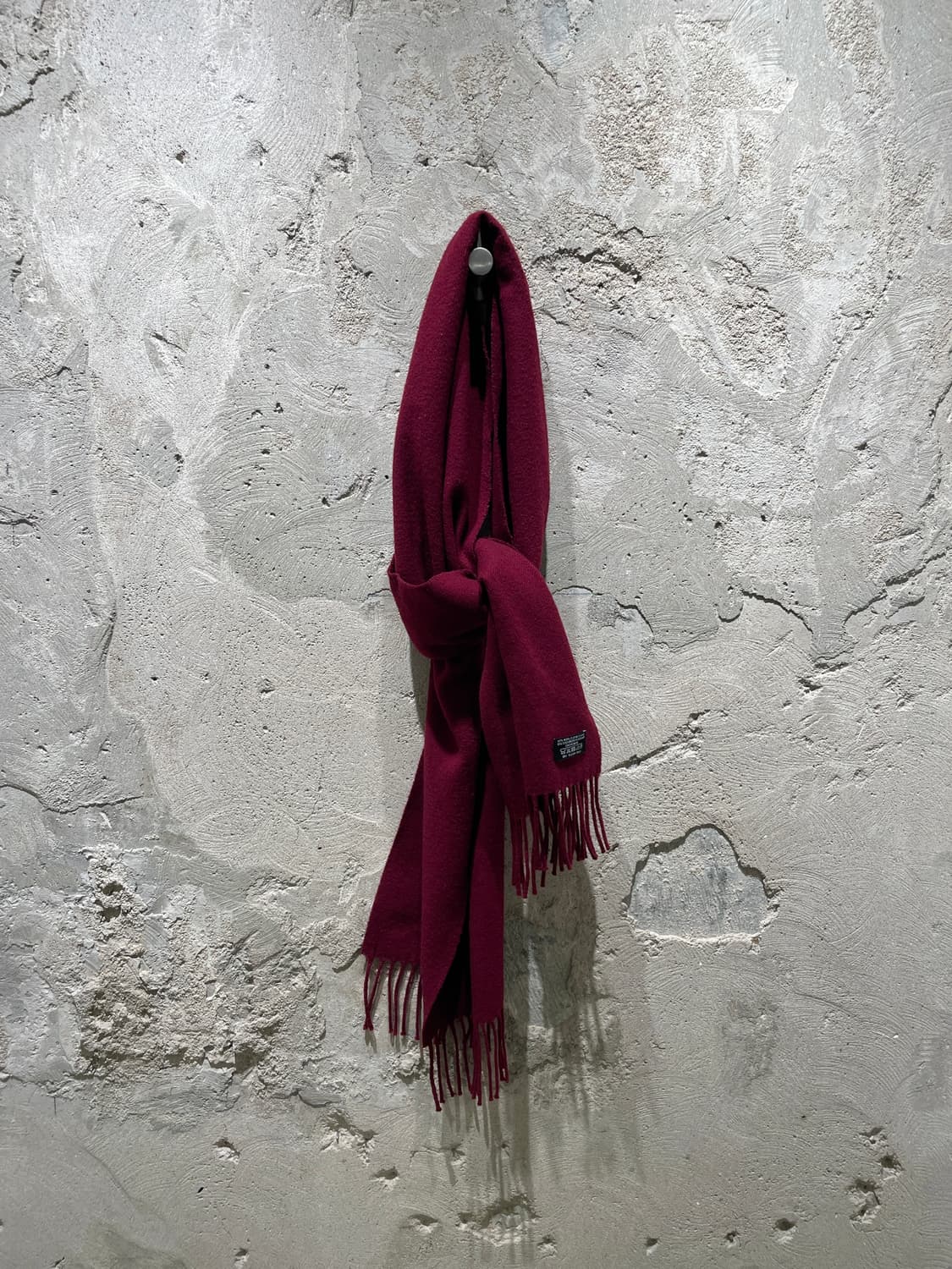 이브 생로랑 뿌르 옴므 레드 와인 로고 울 머플러 상품이미지4