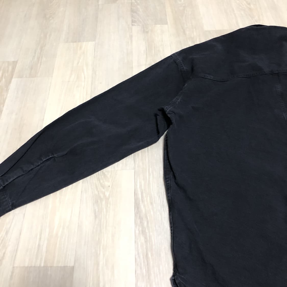 (L) 새상품 417 by EDIFICE 에디피스 1st 흑청 데님 셔츠 상품이미지7