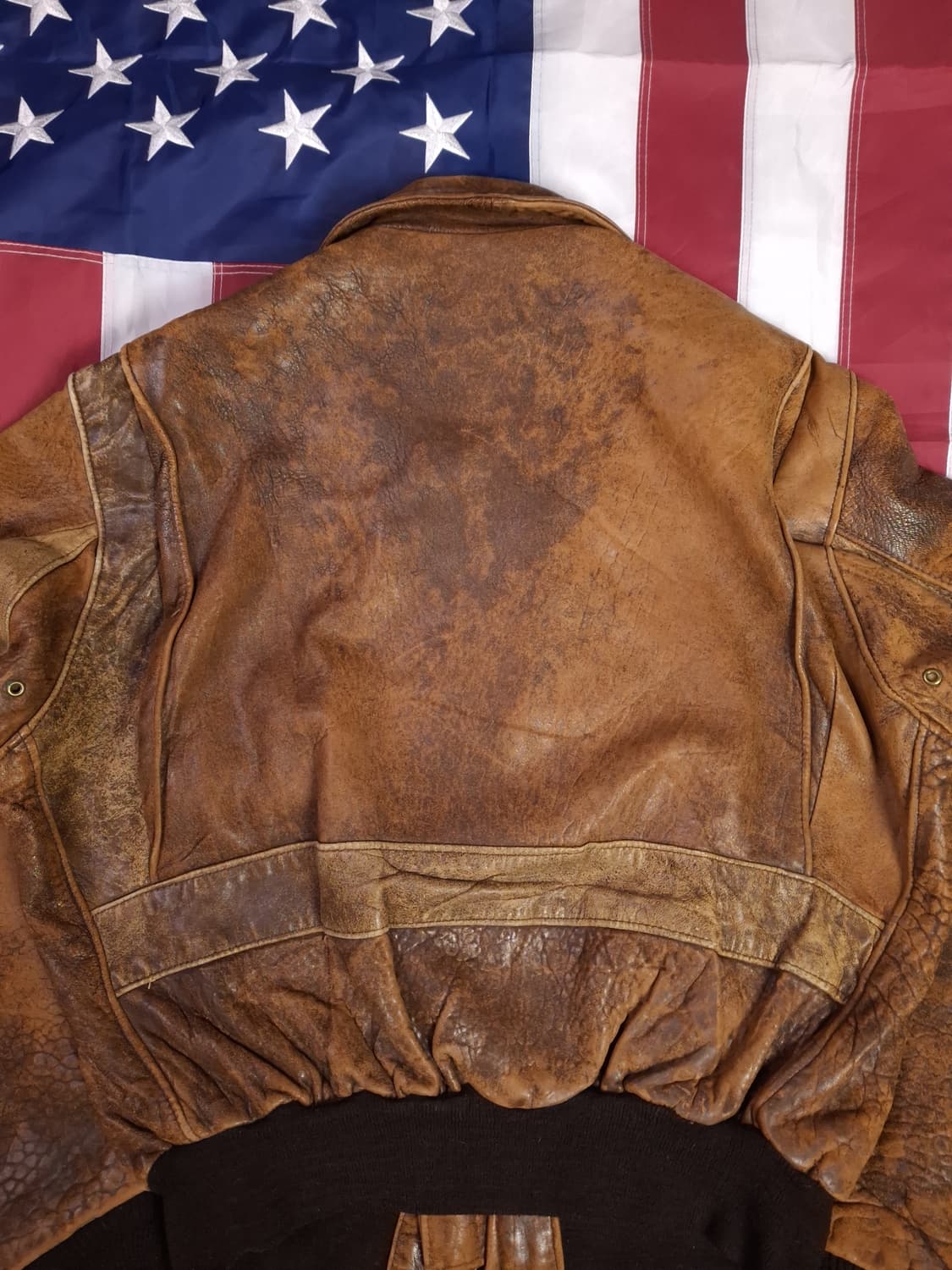 오리지날 미국제조 쇼트 리얼레더 항공점퍼 상품이미지8