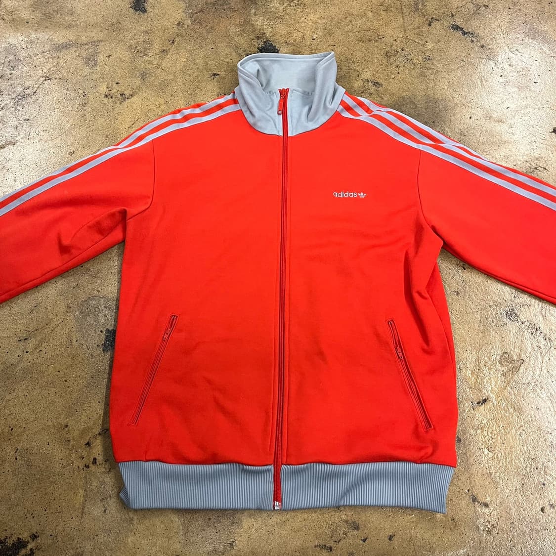 [정품/105] 아디다스 삼선 트랙탑 져지 레드 회색 b17 상품이미지3