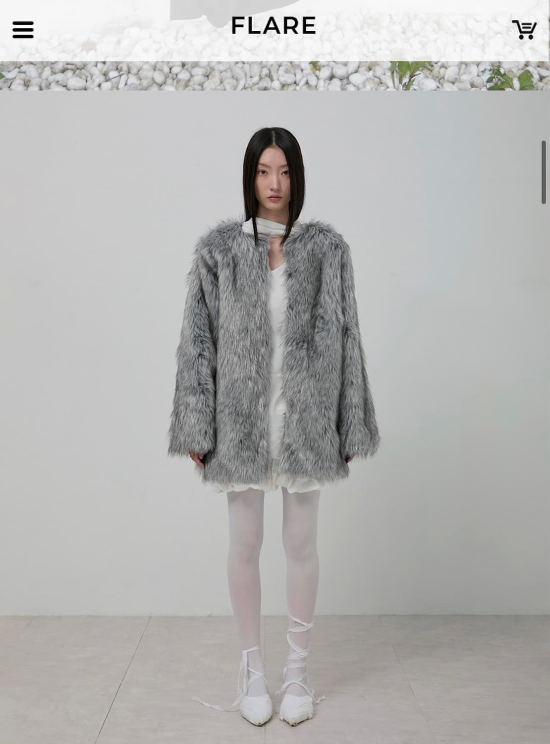 플레어업) Fur Jacket Gray 2 Size 상품이미지2