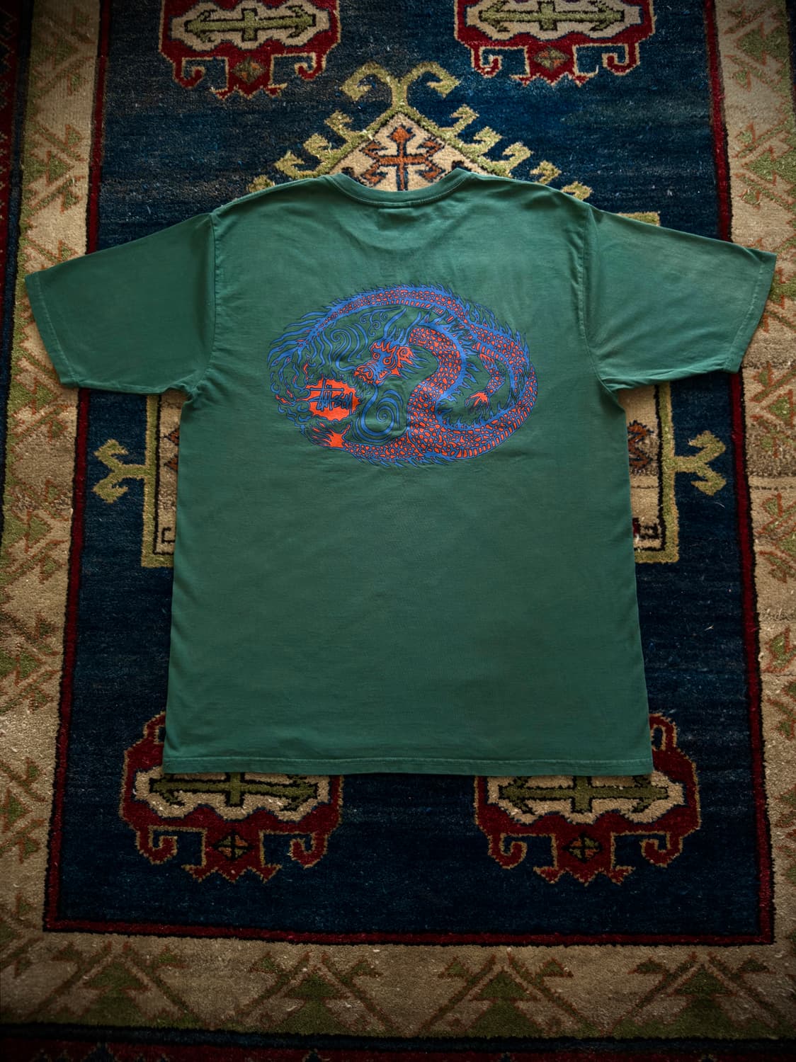 Stussy 모자이크 드래곤 피그먼트 다잉 티셔츠 상품이미지2