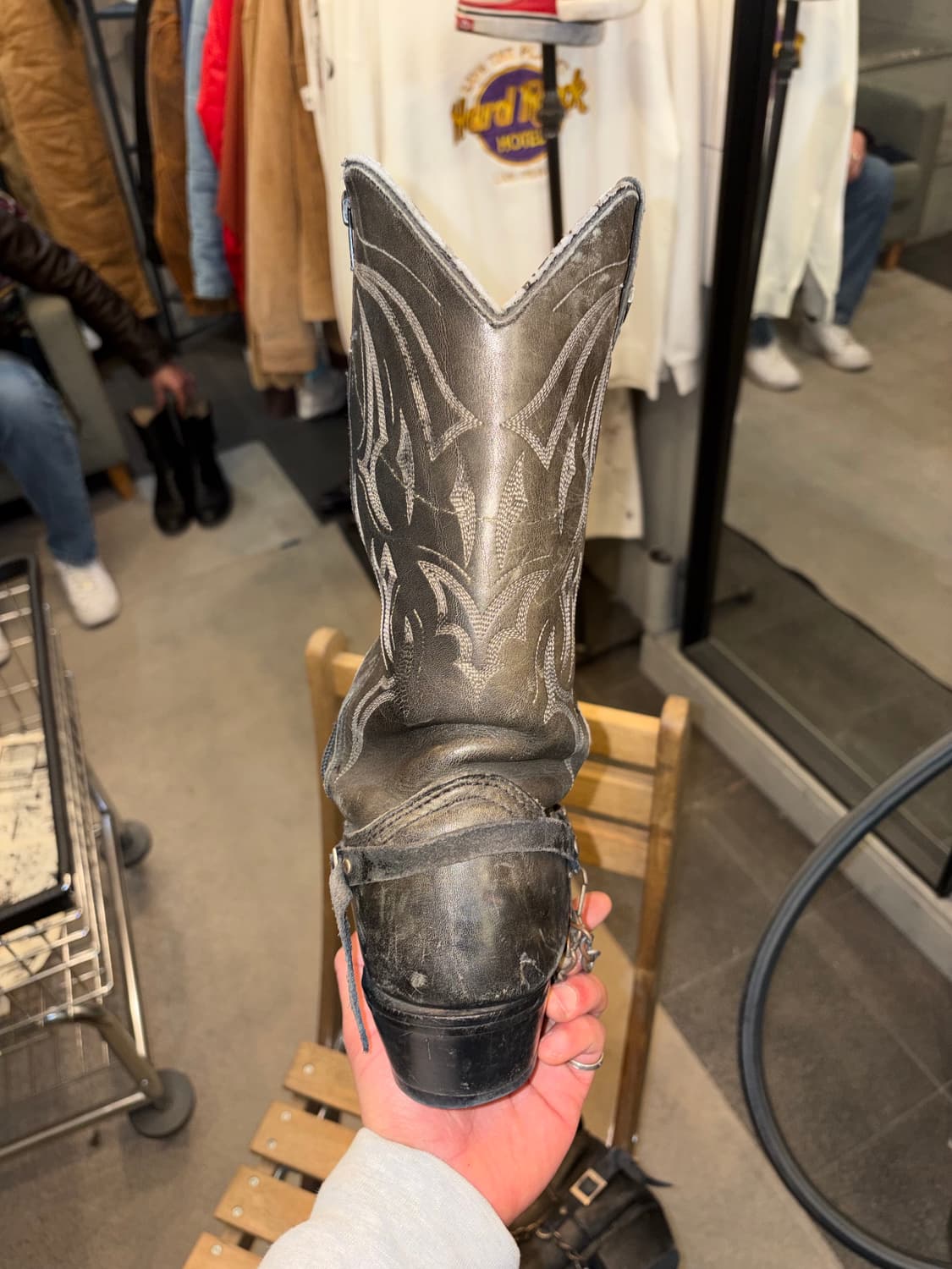 Harley Davidson logo chain western boots 상품이미지9