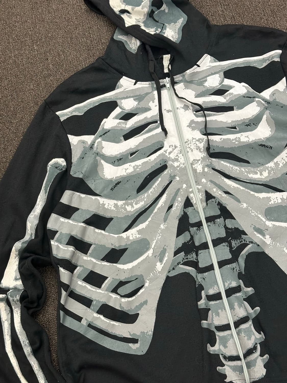 OS)Japanese vintage 스컬 프린팅 후드집업 상품이미지2