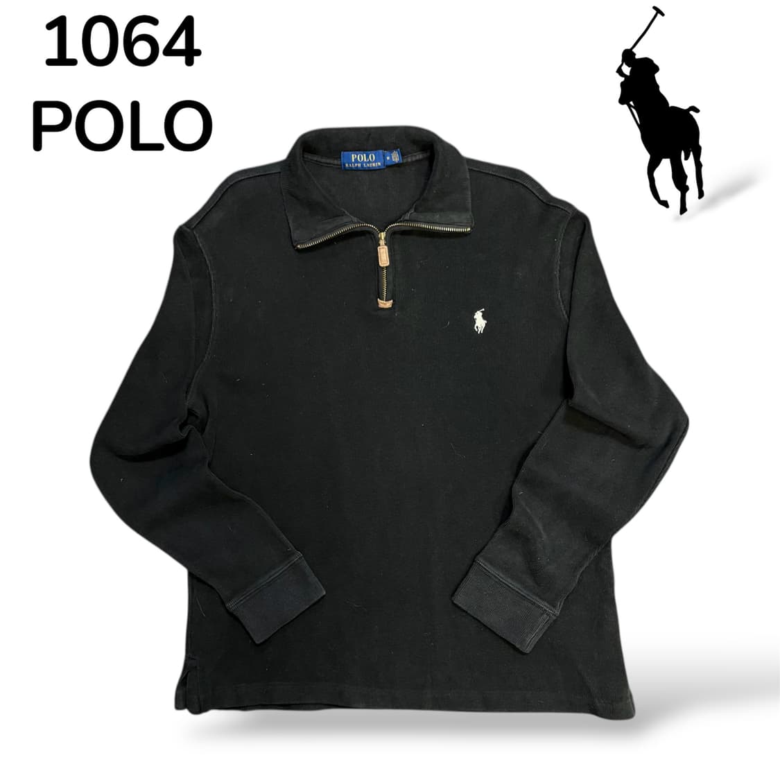 폴로 블랙 반집업 신형 니트 M 상품이미지2