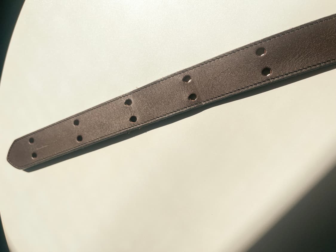 Old A.P.C 더블 프롱 벨트 브라운 made in france 상품이미지3