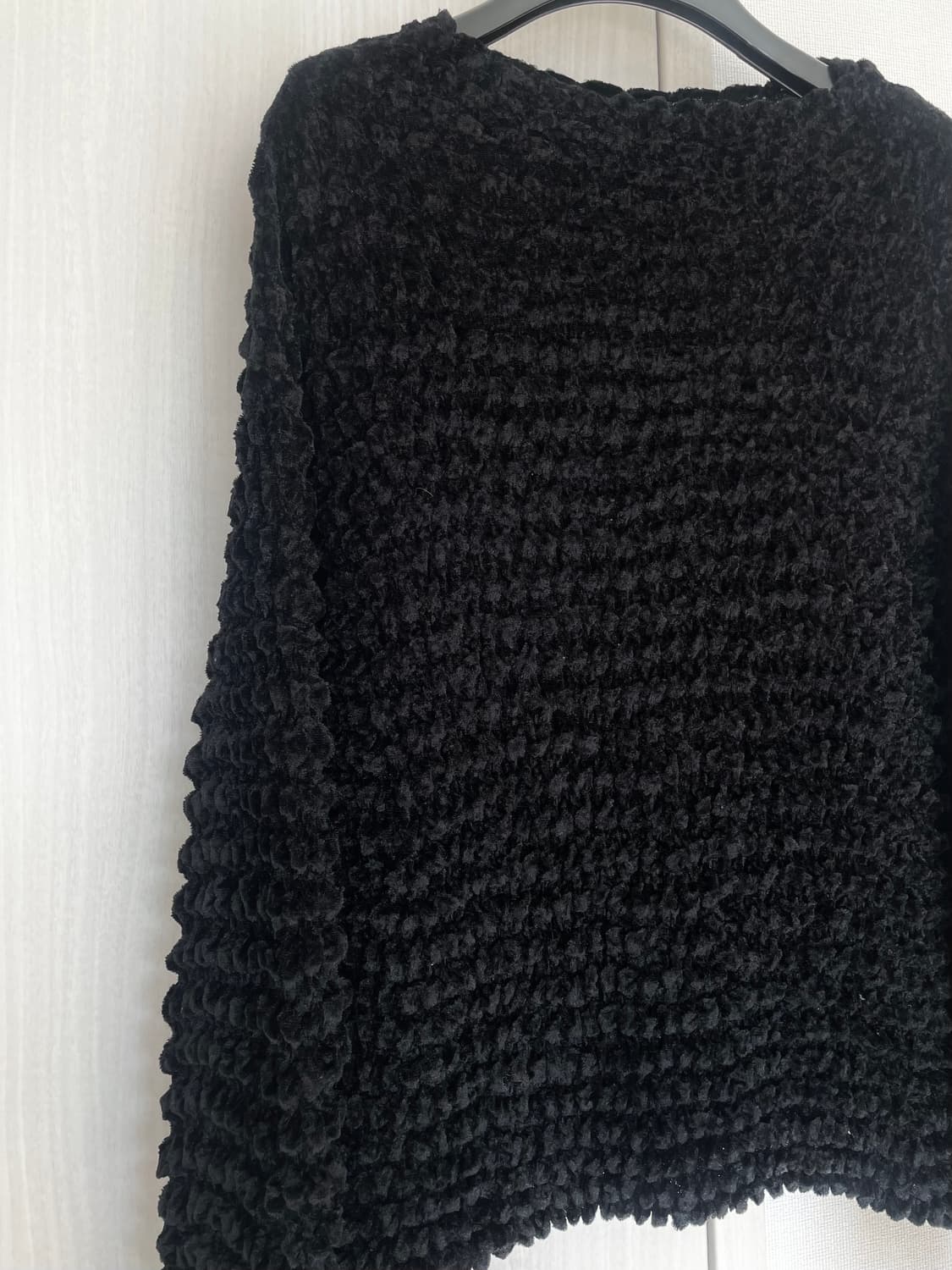블랙 팝콘 벨벳 니트 상품이미지3