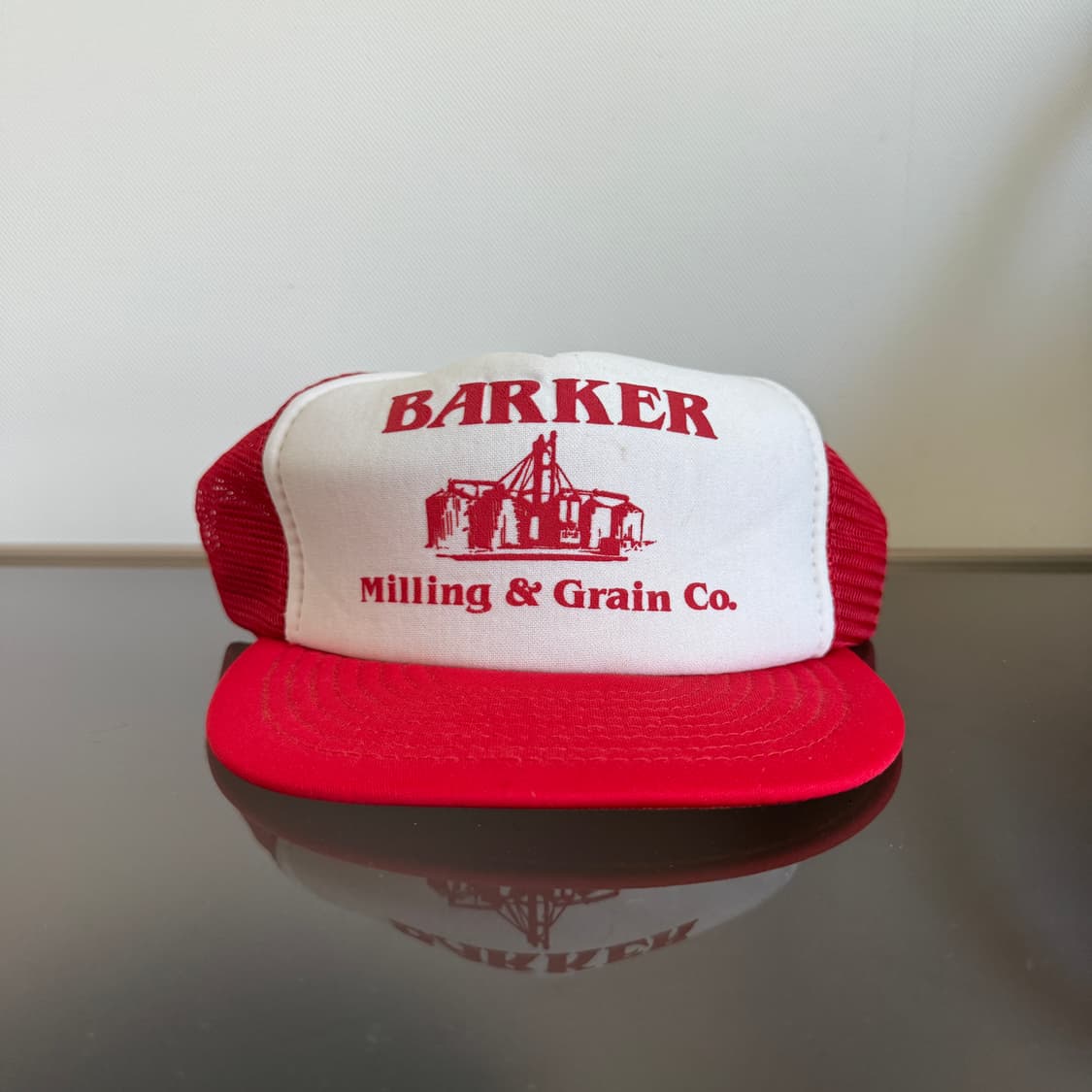 USA BARKER 레드 빈티지 모자 볼캡 vintage cap 상품이미지1