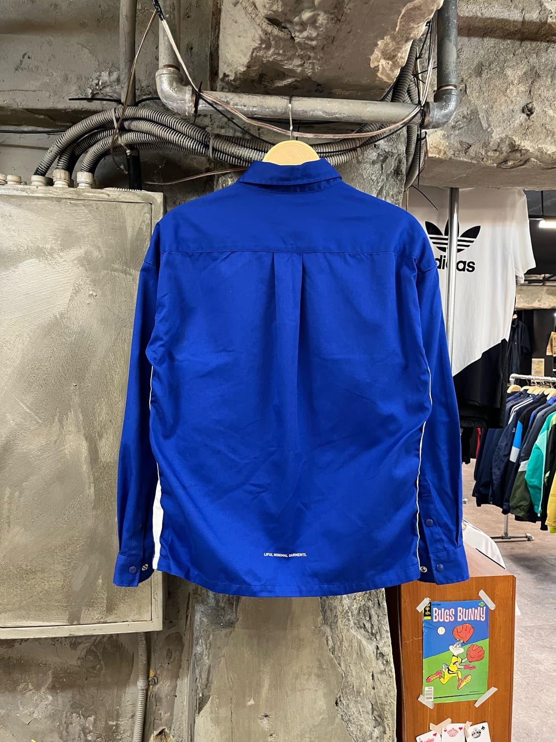 라이풀 스냅 오버 버튼 셔츠 블루 S #csz2732 상품이미지2