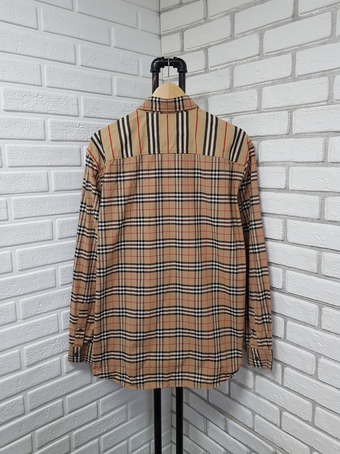 [xl/105/정품] 버버리 패치워크 포플린 스판셔츠 상품이미지8