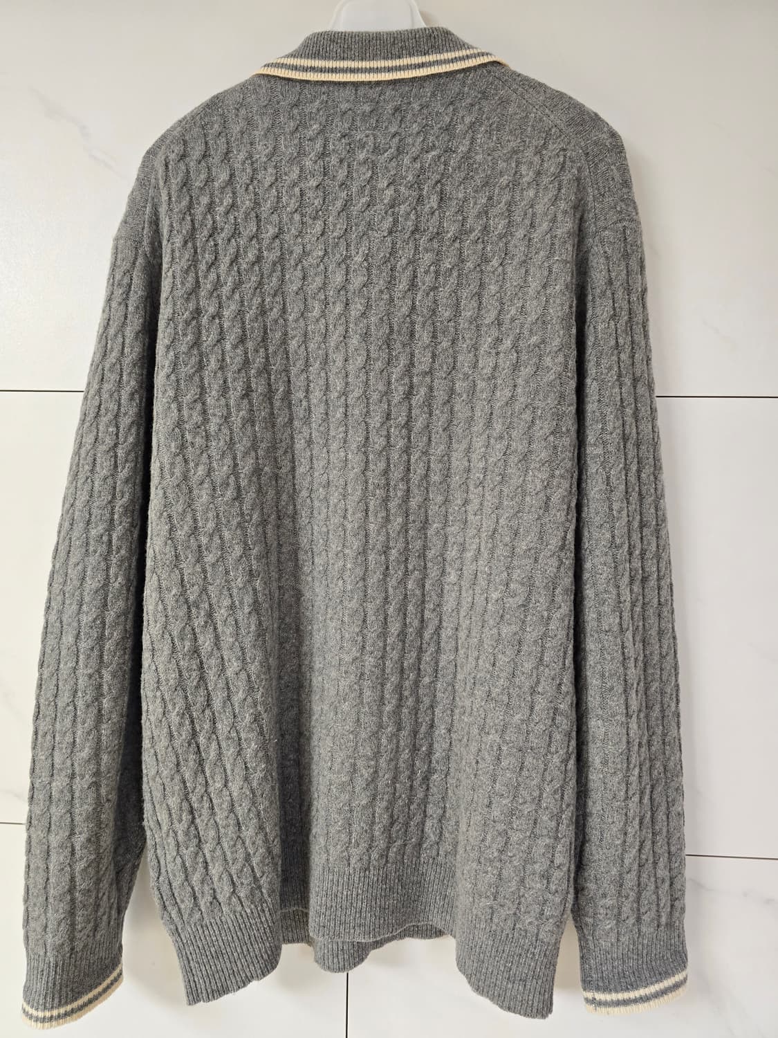 BEAMS+ 울 케이블 니트 폴로  (L) 상품이미지7