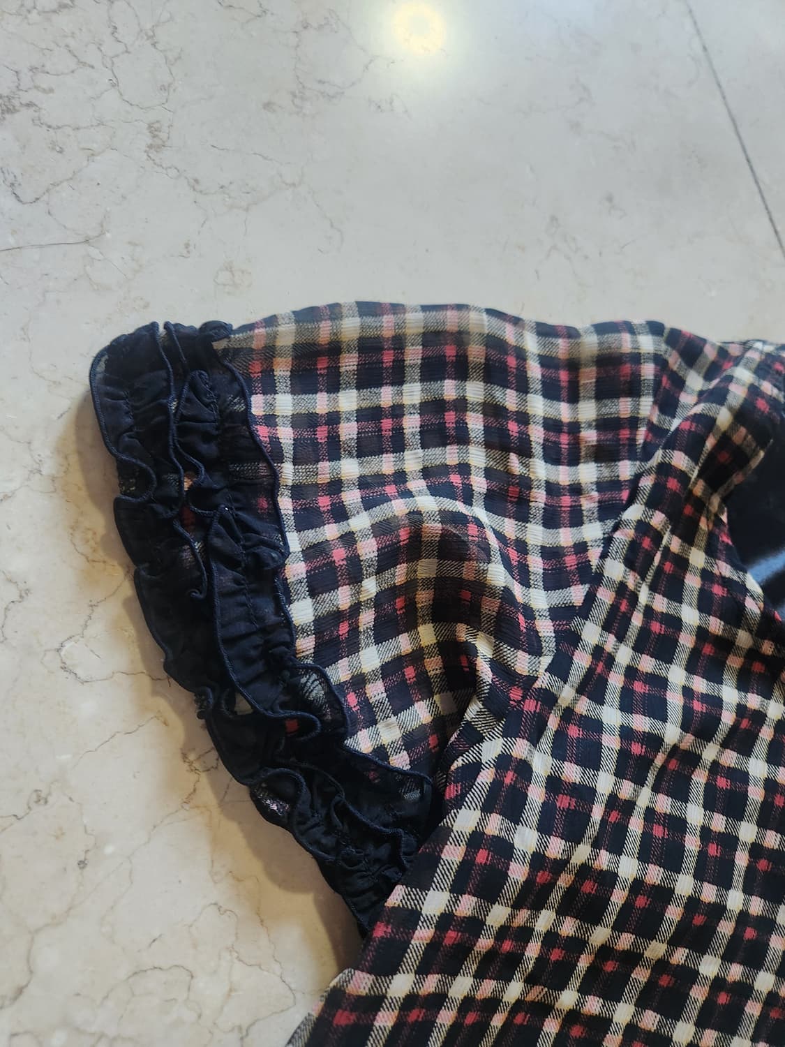 빈티지 캐캐체깔 미니 원피스 상품이미지3