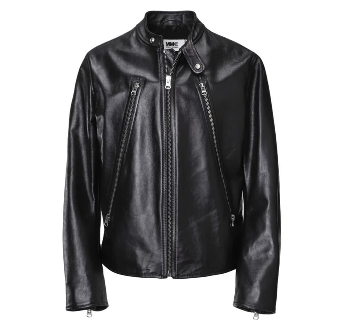 마르지엘라 mm6 5zip 레더 바이커 자켓 상품이미지1