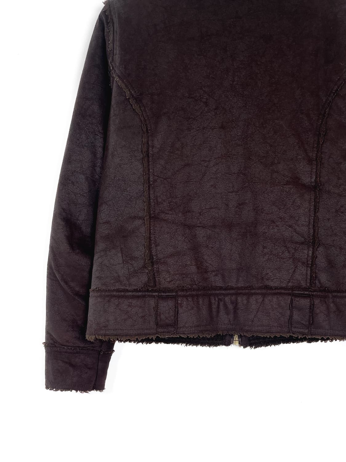 빈티지 폭스레더 퍼 트리밍 자켓 상품이미지6