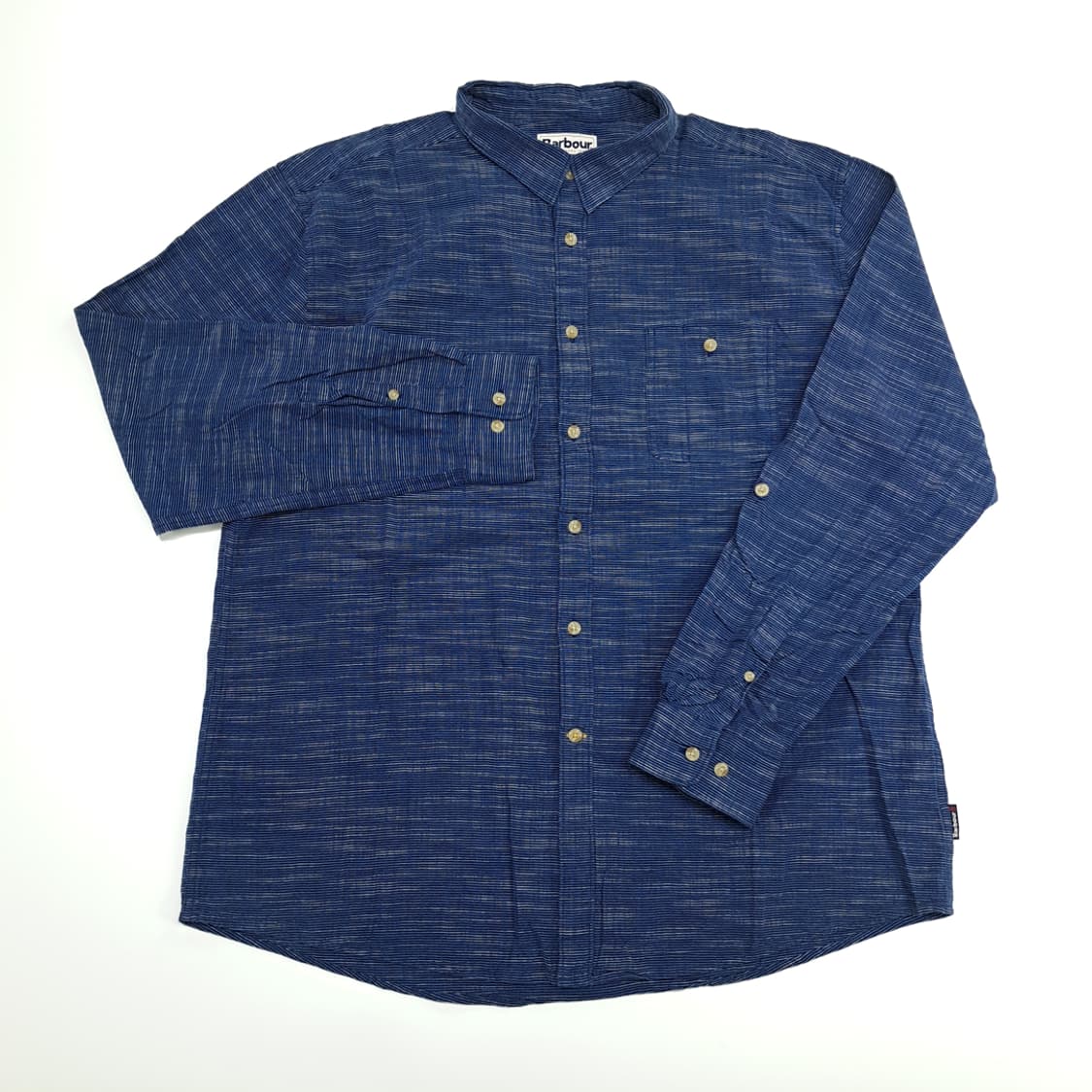 CN674 2XL 바버 인디고 슬럽 스트라이프 긴팔 셔츠 남방 상품이미지2