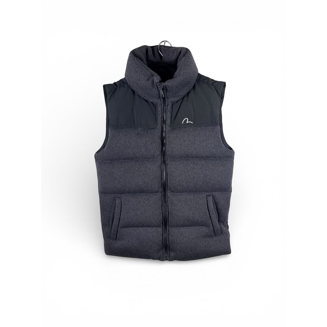 (L) 에비수 덕다운 니트 조끼 패딩 차콜 상품이미지1