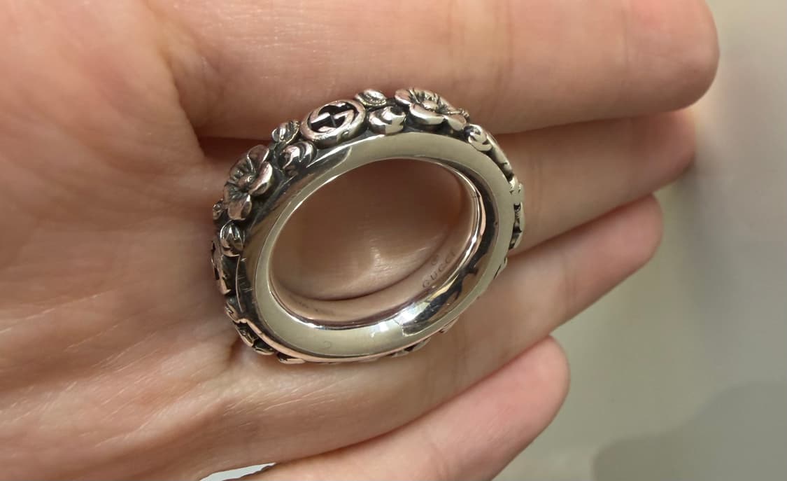 구찌 실버 인터로킹 g플라워 링 상품이미지3