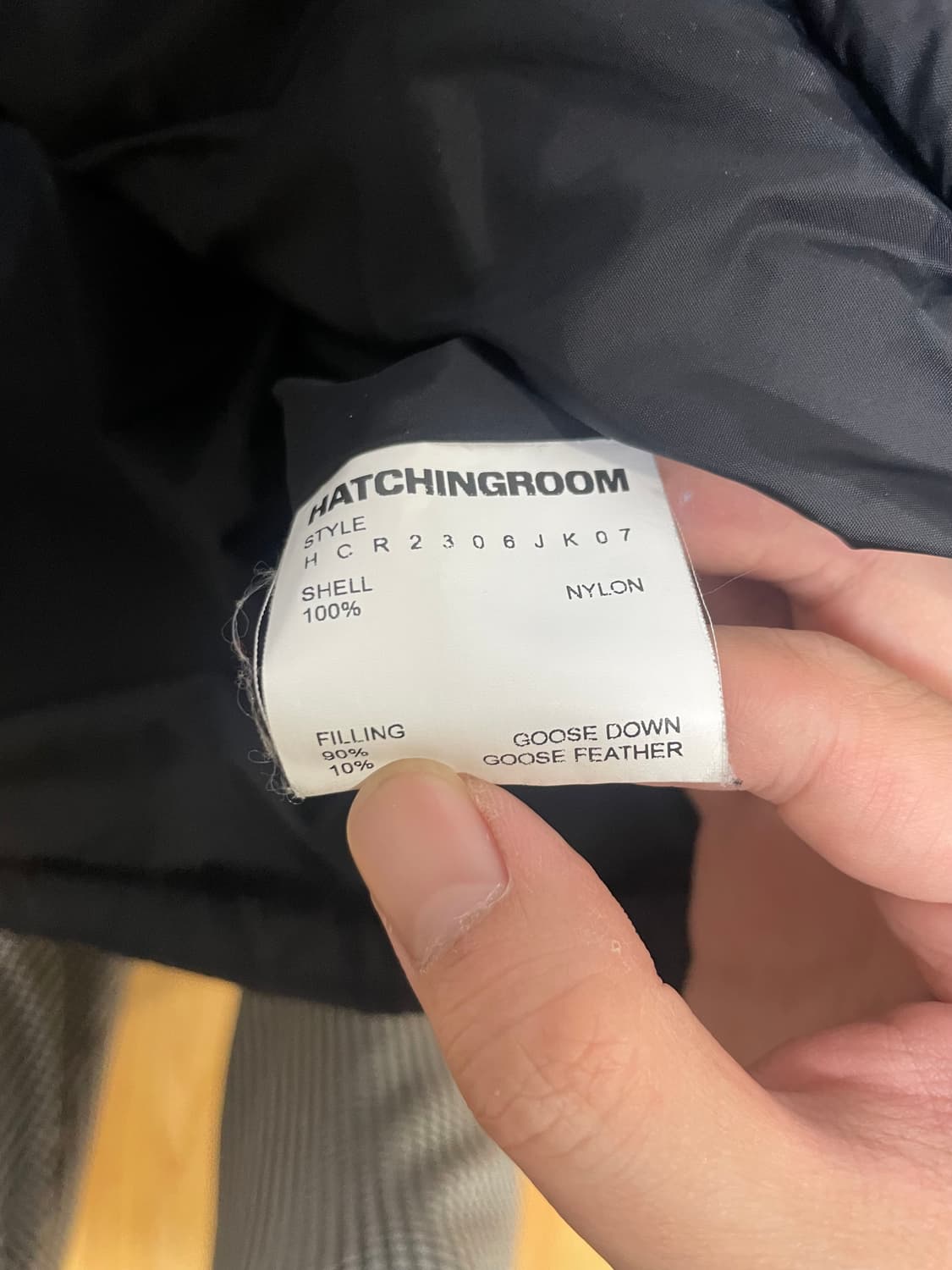 (4) 해칭룸 웹 구스다운 경량패딩 블랙 상품이미지3