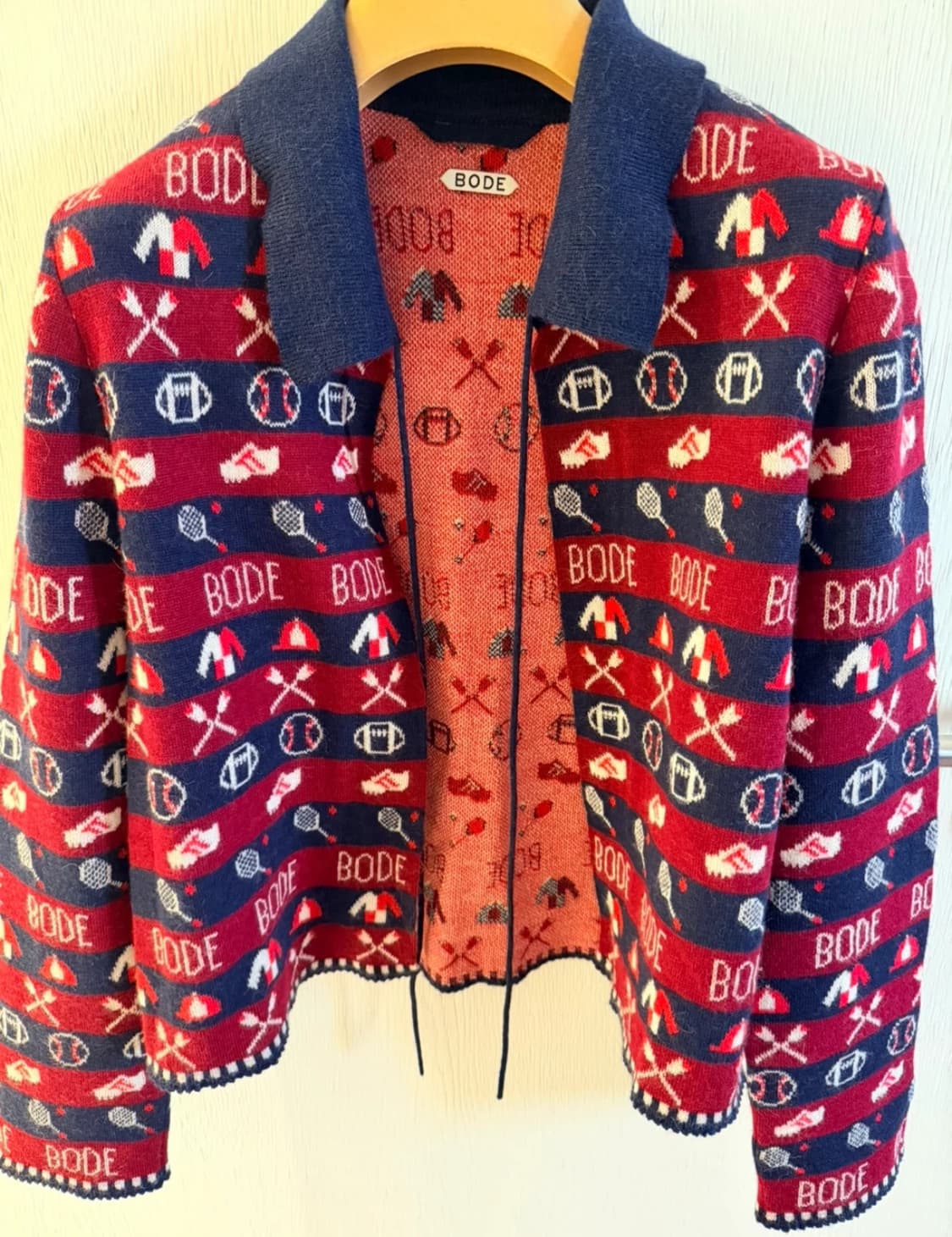 Bode 자카드 알파카 가디건 상품이미지1