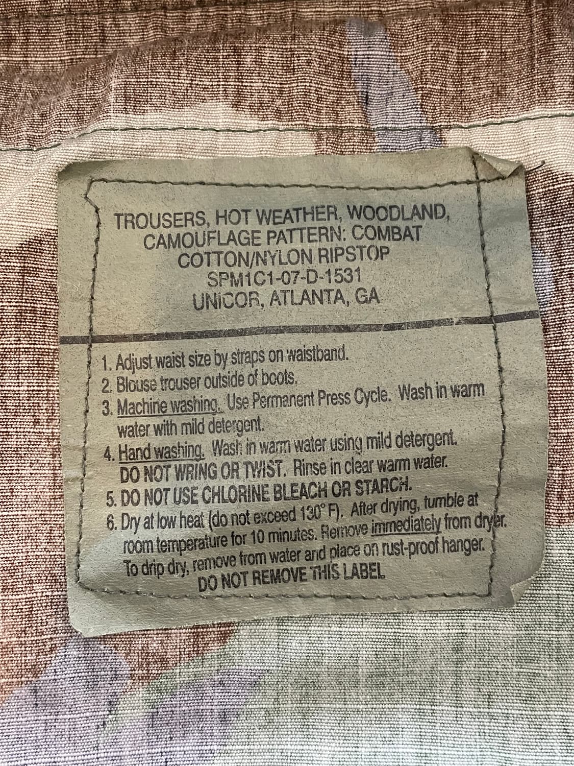 우드랜드 BDU 카고 팬츠바지 상품이미지3