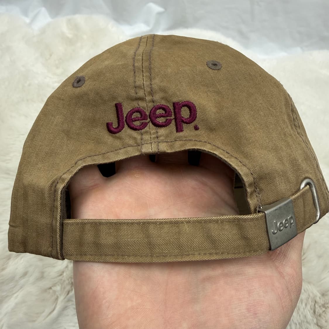 F) 지프 자수로고 볼캡 베이지 상품이미지4