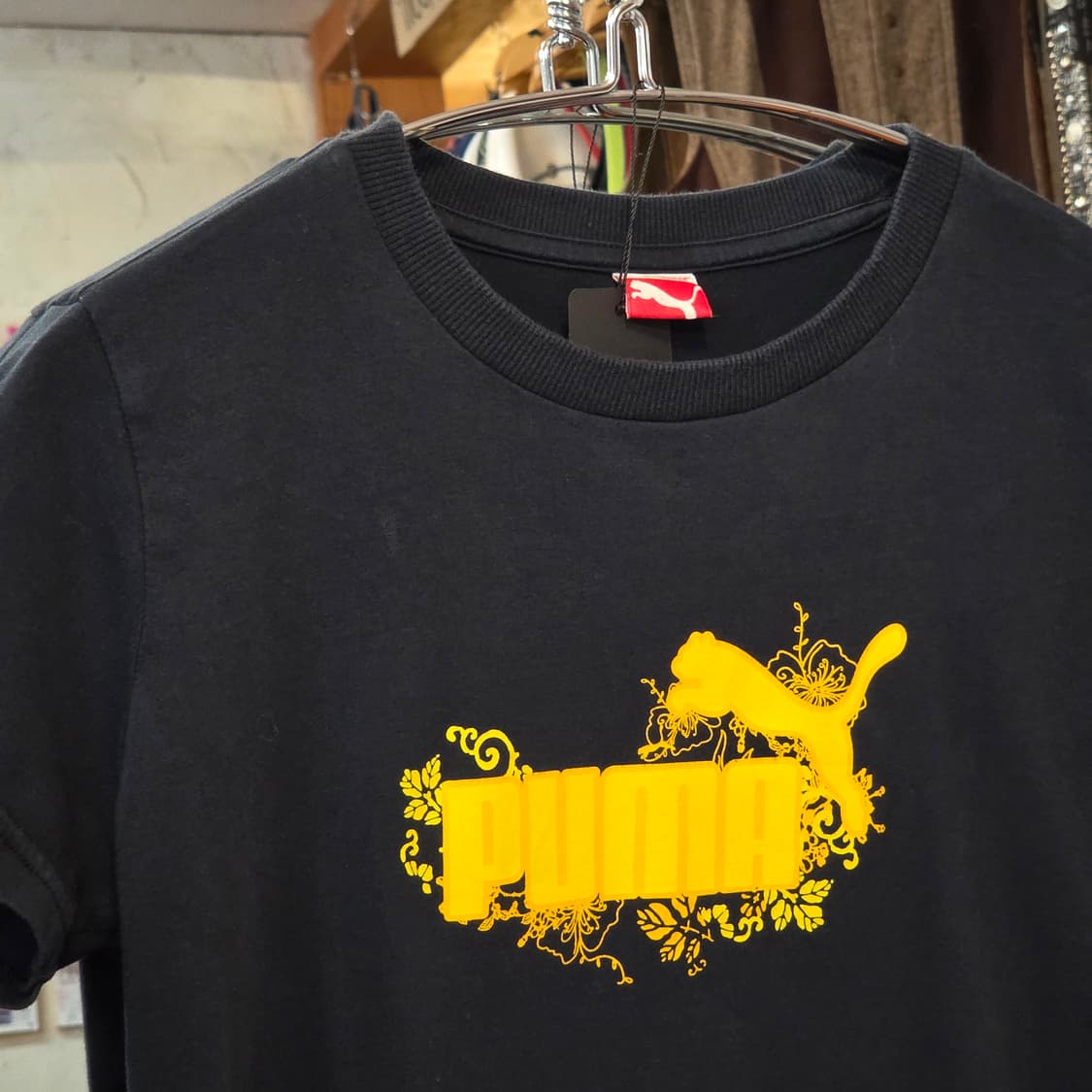 JPN 퓨마 프린팅 네이비 슬림핏 반팔 상품이미지2