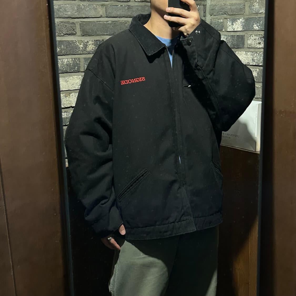 4XL) Corner Stone USA 워크웨어 디트로이트 자켓 블랙 상품이미지9