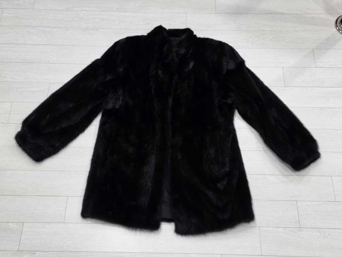 리얼 통밍크 밍크코트  하이넥 블랙코트 빈티지 상품이미지4