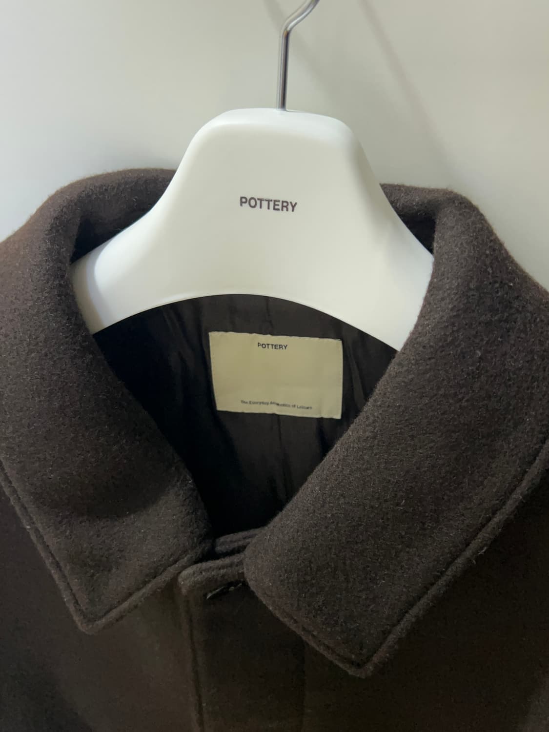 포터리 멜톤 울 맥코트 다크 브라운 상품이미지4