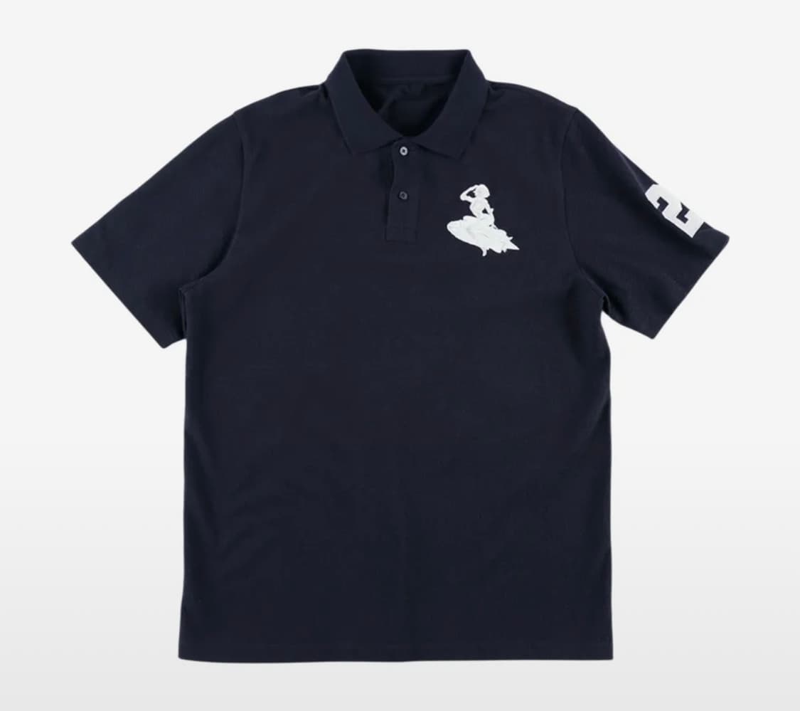 Cosmic Girl Pique T-Shirt Navy  상품이미지1