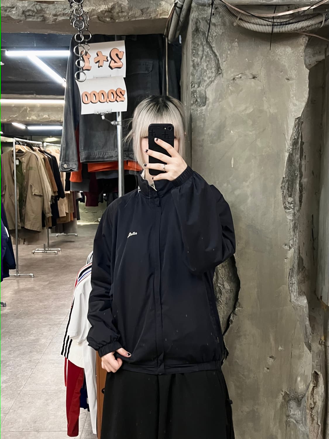 엘레쎄 바람막이 점퍼 블랙 95 #csz2919 상품이미지2