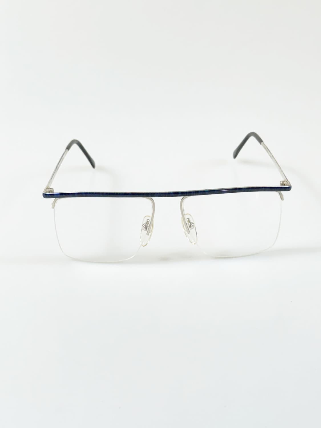 90s 미국제 빅스퀘어 하프림 프레임 빈티지 안경 상품이미지2