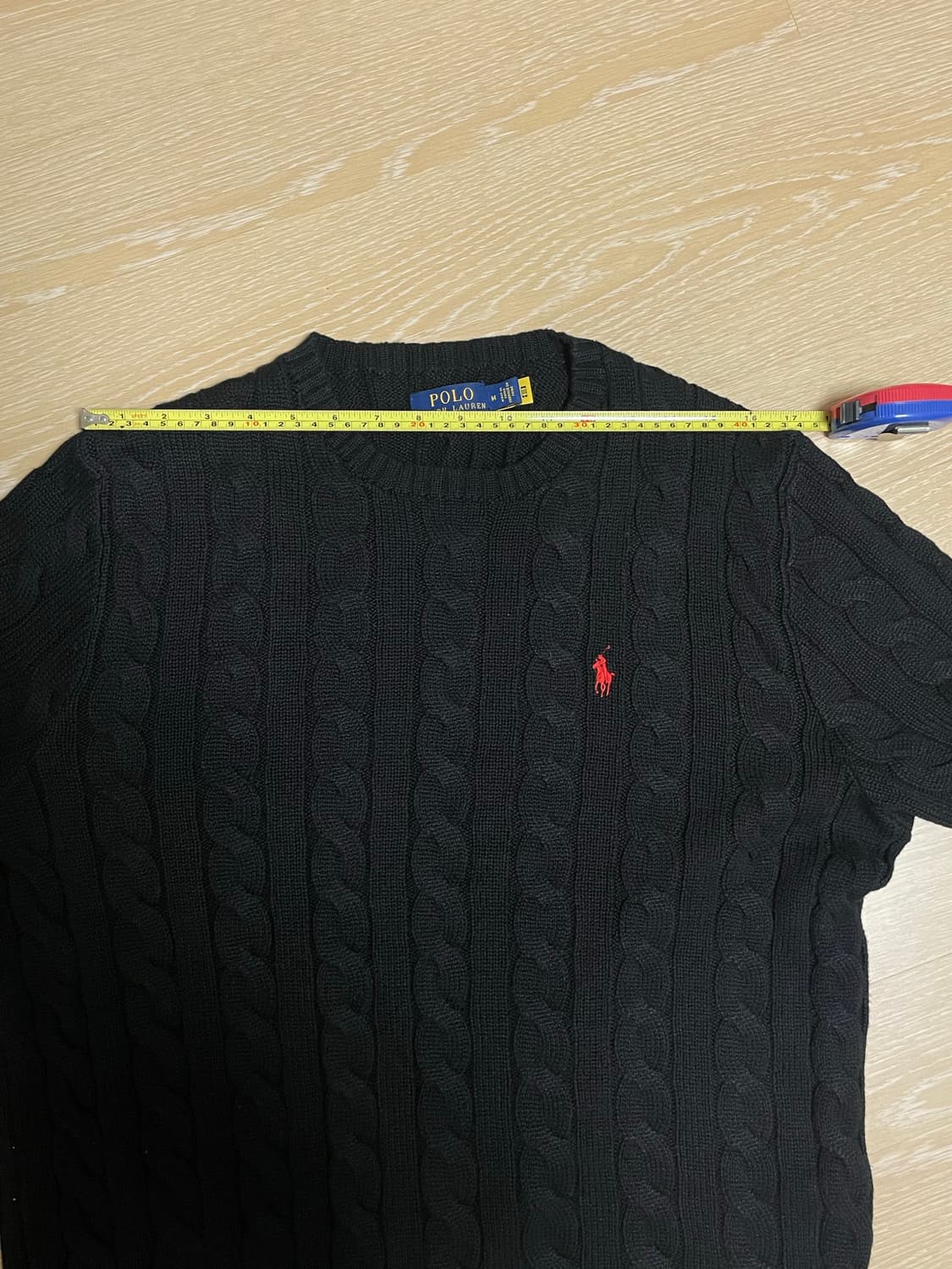 폴로 랄프로렌 블랙 케이블 니트 M 상품이미지4