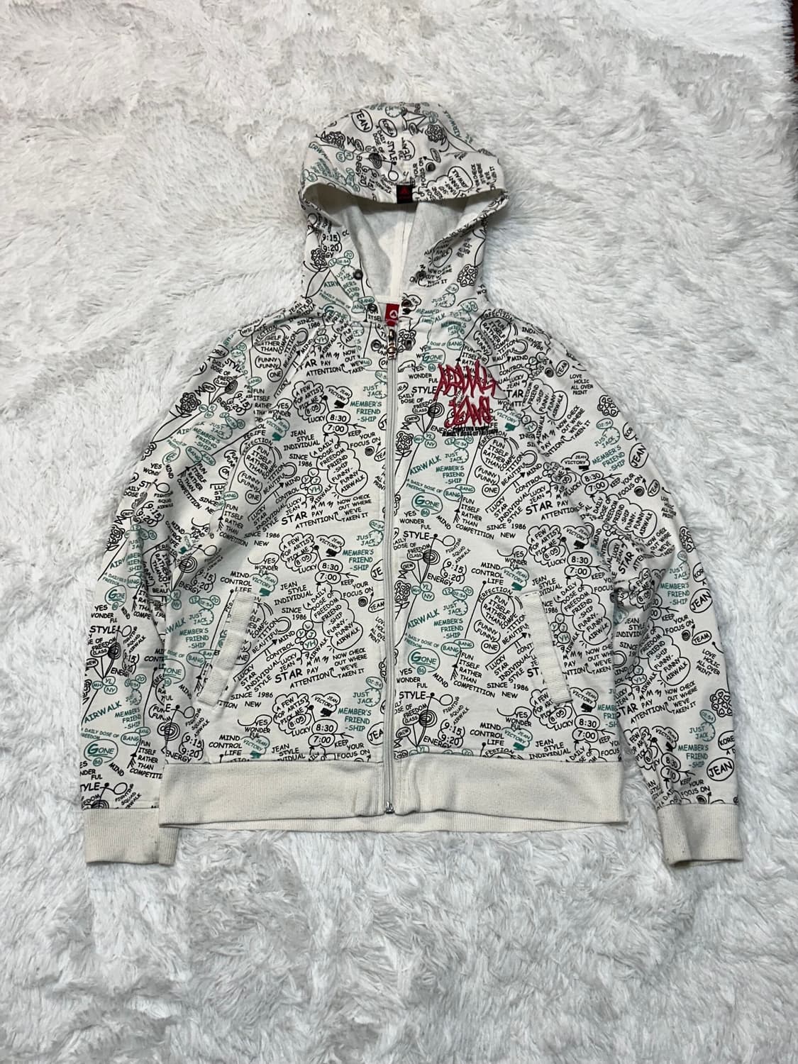 Airwalk punk graphiti y2k hood zip-up 상품이미지1