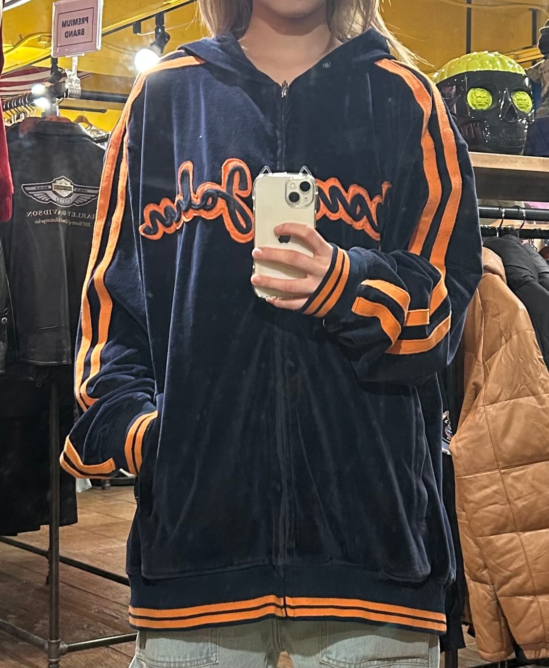 [HI] VTG 벨벳 후드집업 상품이미지2