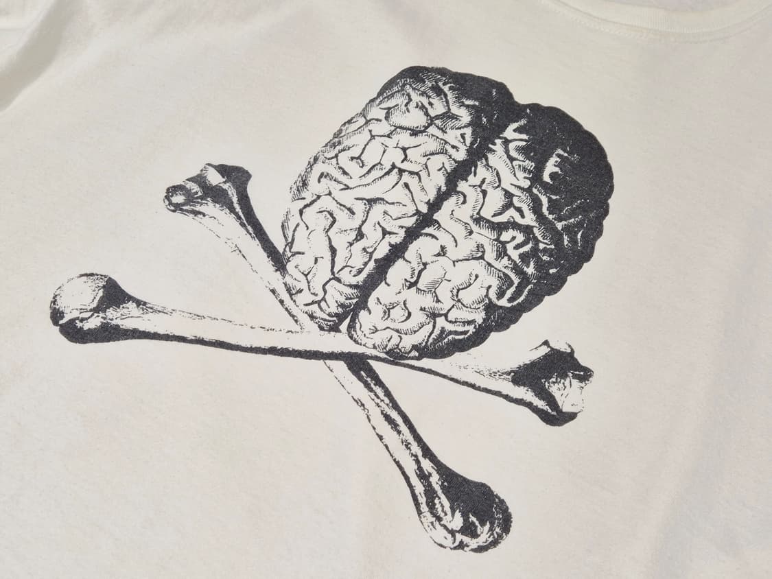 UNDERCOVER 브레인 본 반팔 티셔츠 화이트 상품이미지2