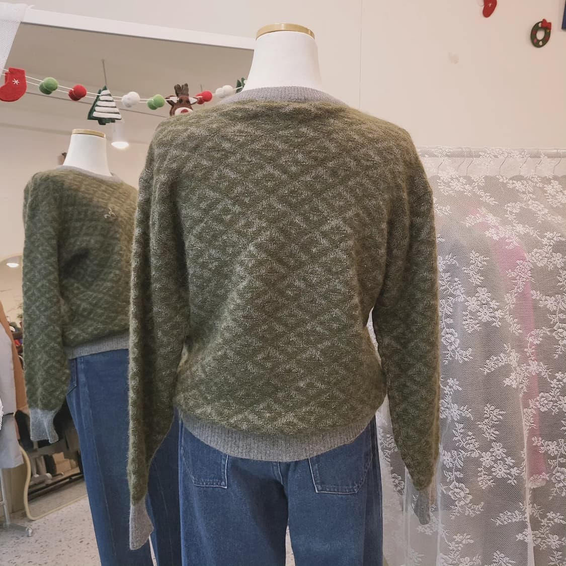 Toroy 시보리 배색 울 스웨터(Japan made) 상품이미지8