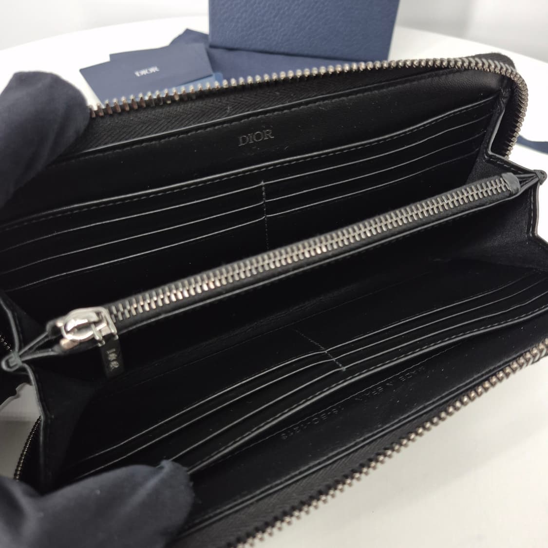 디올 오블리크 자카드 지퍼돌이 장지갑  상품이미지10