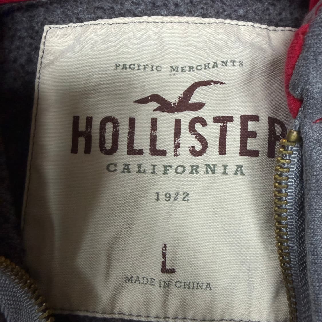 홀리스터 그레이 후드집업 L 상품이미지3