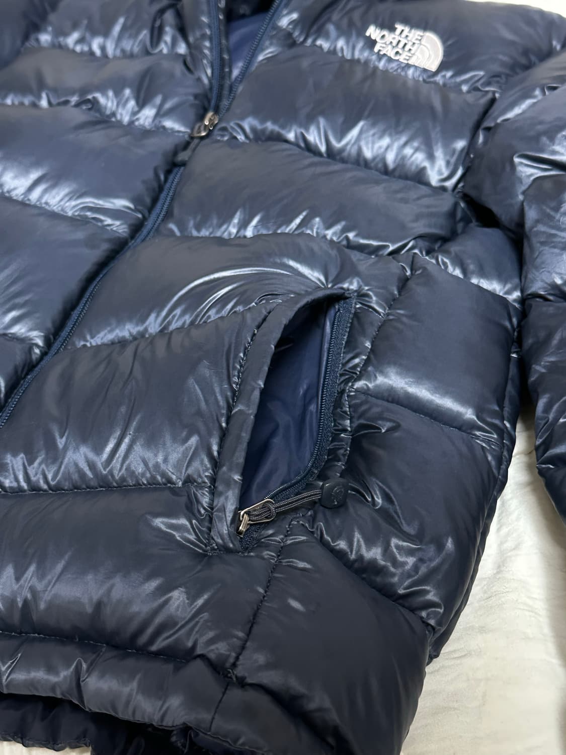 노스페이스 700 구스다운 경량패딩 네이비 90 스몰여성 상품이미지7
