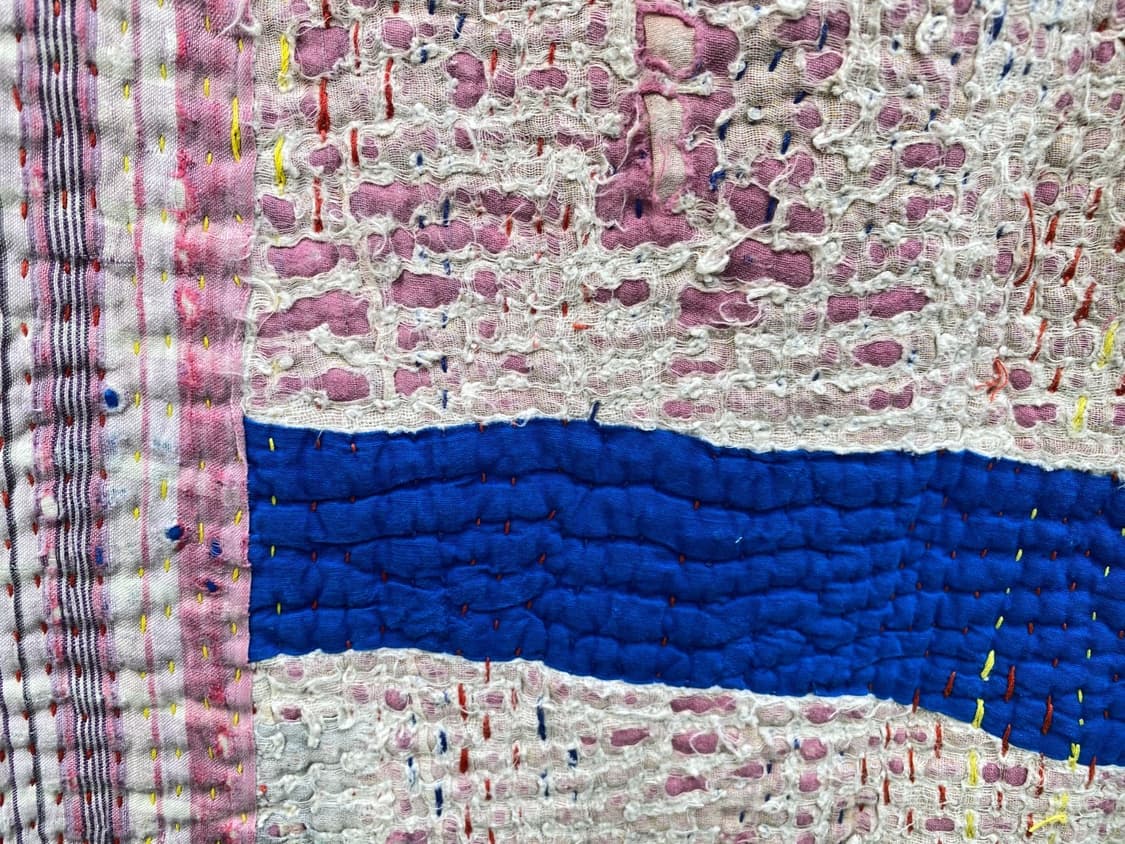 빈티지 칸타 퀼트 러그 블랭킷 인도 퀼트 보로 사시코 상품이미지9