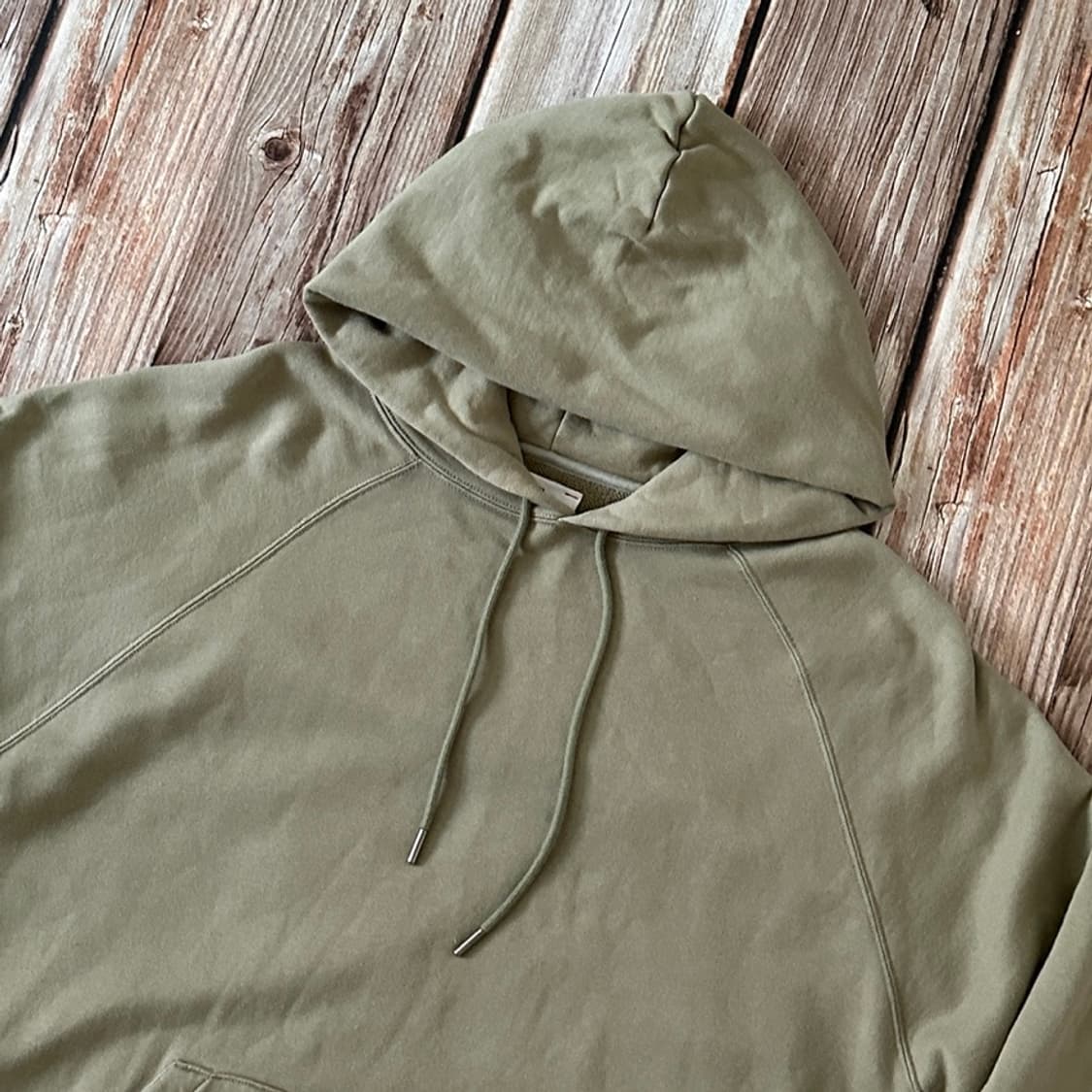 unfil 언필 라이트 웨이트 라글란 스웻 후드 5 사이즈 카키 색상 상품이미지4