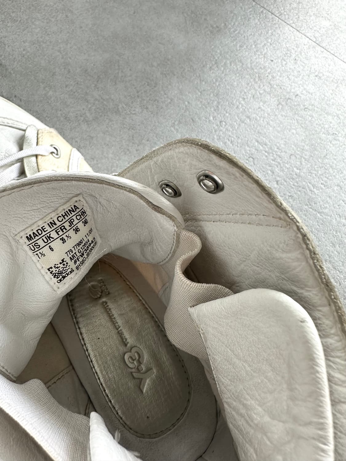 Y-3 요지 야마모토 크림 복싱 하이탑 스니커즈 상품이미지9