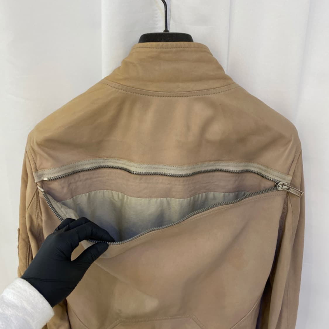 [85] 릭오웬스 베이지 램스킨 레더 자켓 XS 상품이미지8