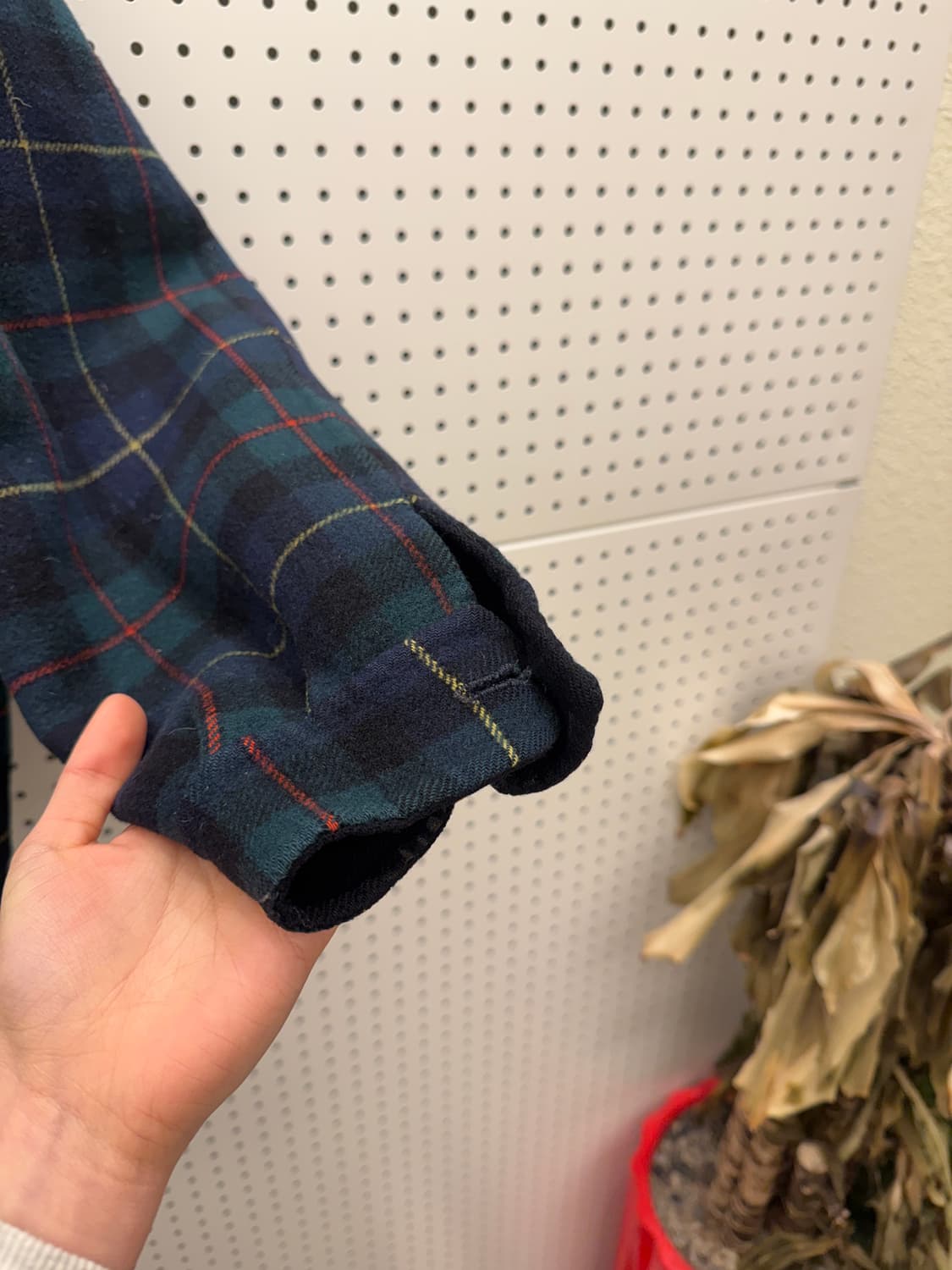 그린 체크 후드 울 자켓 U441 상품이미지3